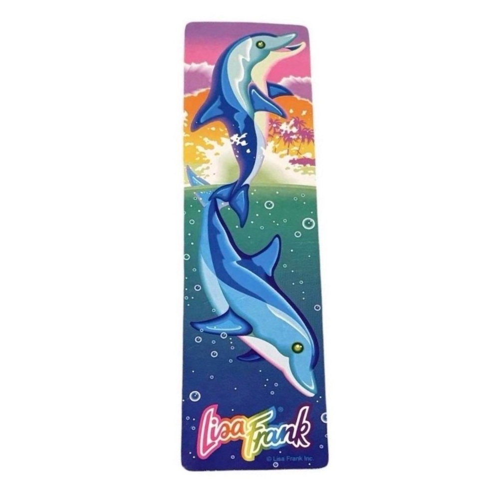 Vintage 90s Lisa Frank Dancing Dolphins Bookmark
